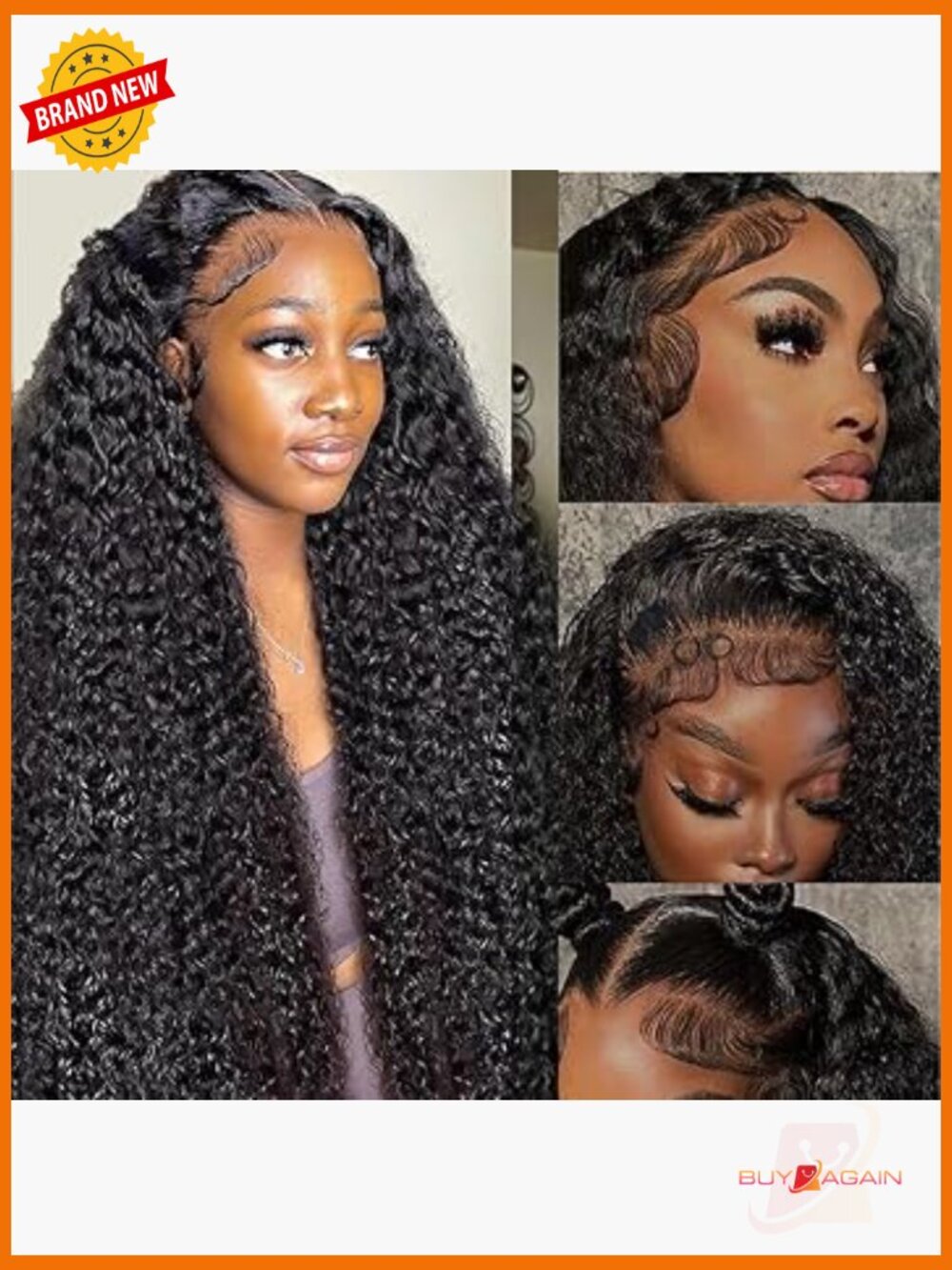 13x5 Deep Wave Lace Front Wig Human Hair 200% Density Full Lace Frontal Pre